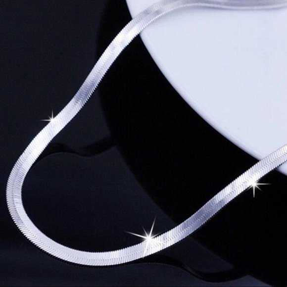 20”NEW 925 STERLING SILVER FLAT SNAKE NECKLACE, NICE NECKLACE, CUTE NECKLACE - Picture 7 of 7